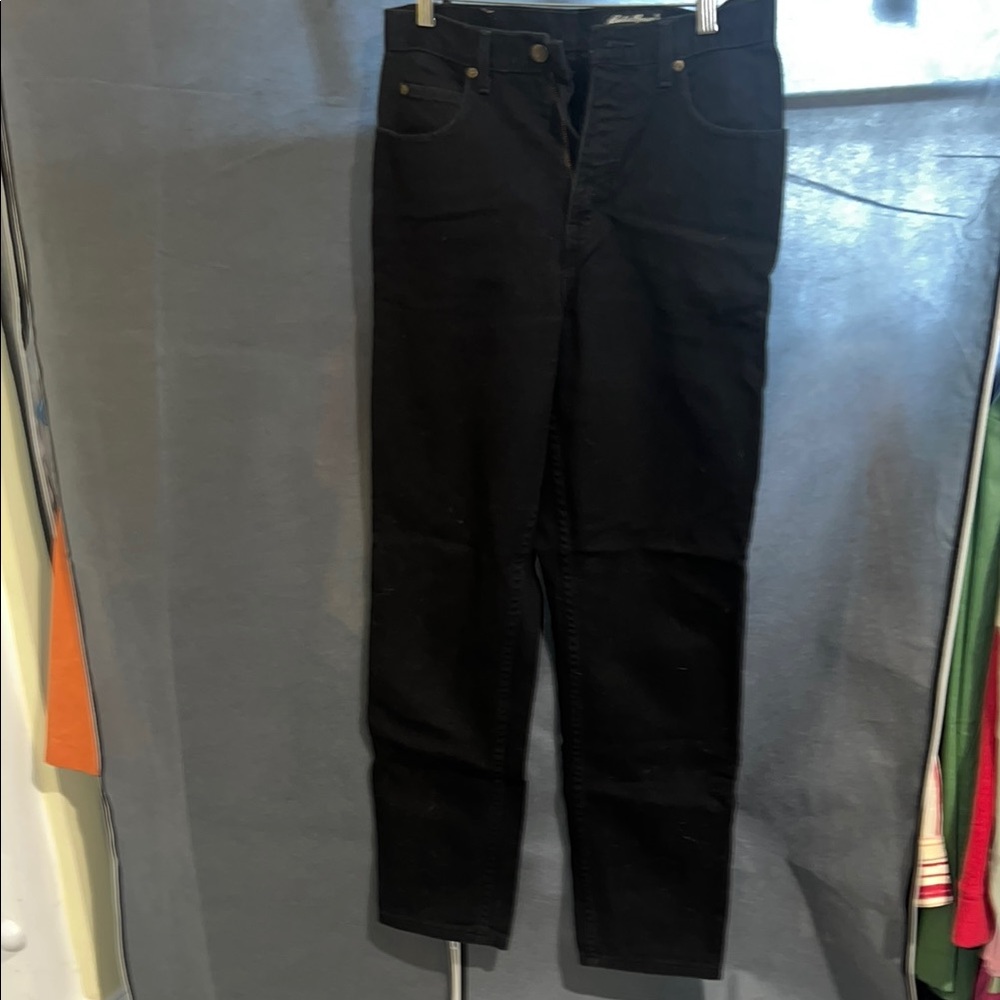 Eddie Bauer Black Straight Leg Jeans Sleek Fit